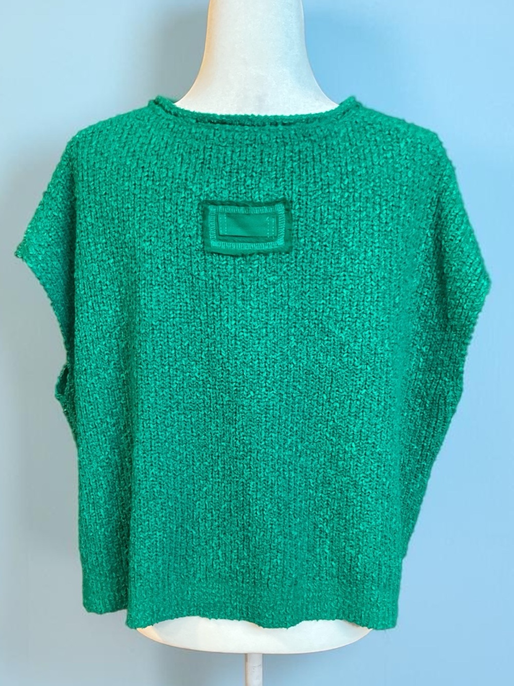 Zenana Outfitters Emerald Green Textured Knit Short Sleeve Top - Picture 3 of 7